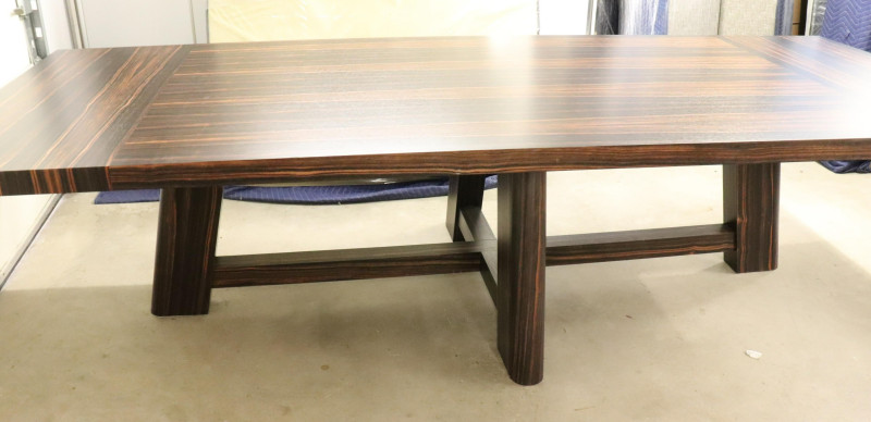 Custom Macassar Ebony Veneered Dining Table
