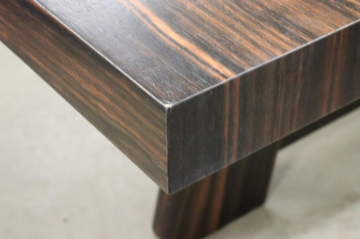 Custom Macassar Ebony Veneered Dining Table