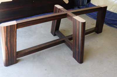 Custom Macassar Ebony Veneered Dining Table