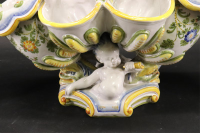 Ulisse Cantagalli Faince Majolica Centerpiece