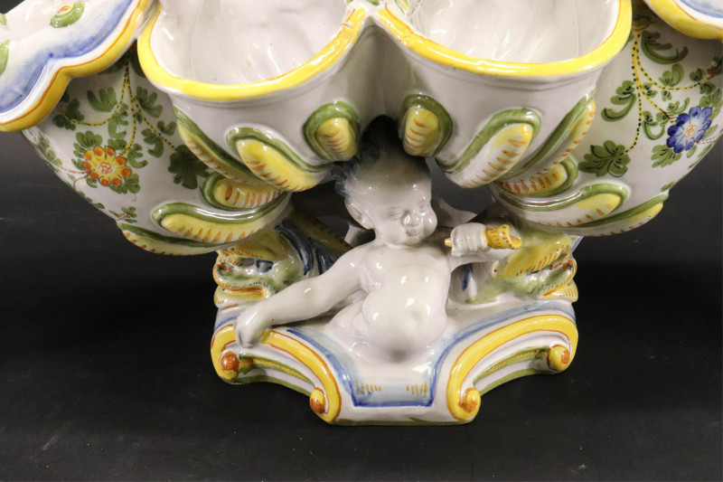 Ulisse Cantagalli Faince Majolica Centerpiece