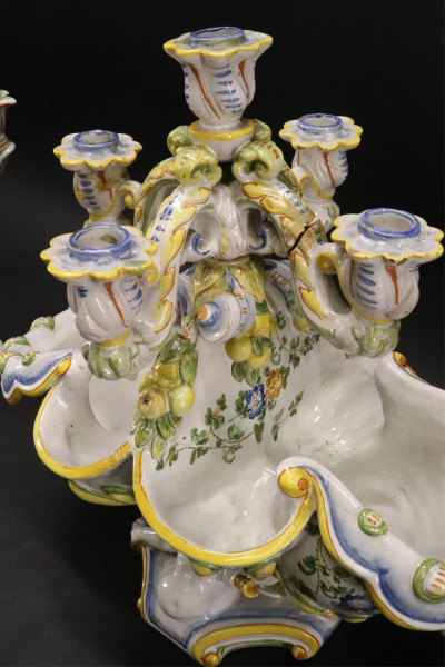 Ulisse Cantagalli Faince Majolica Centerpiece