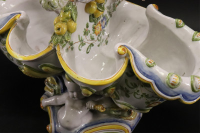 Ulisse Cantagalli Faince Majolica Centerpiece