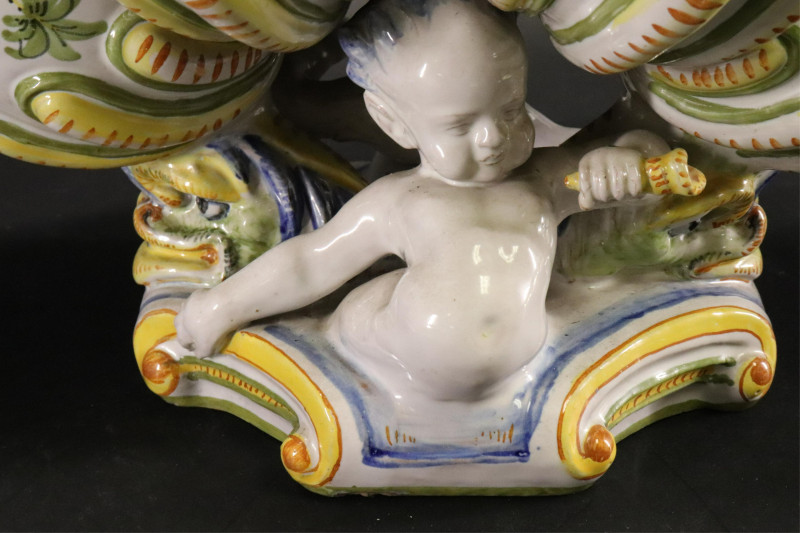 Ulisse Cantagalli Faince Majolica Centerpiece