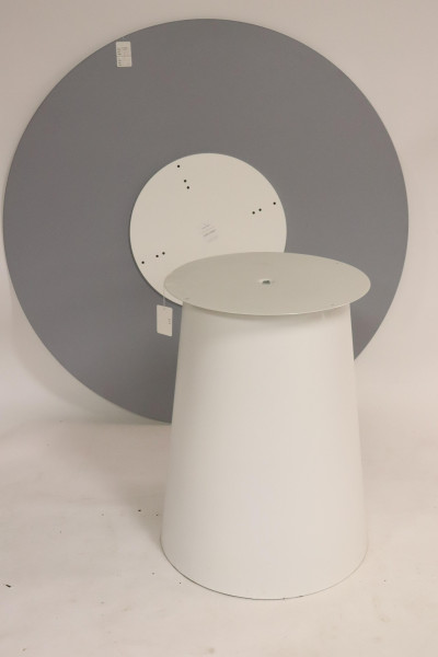 Sovetitalia Enameled Metal &amp; Glass Breakfast Table