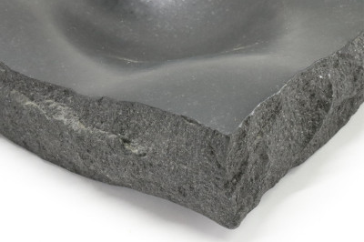 Black Granite Sculptural Dish, style of M. Nagare