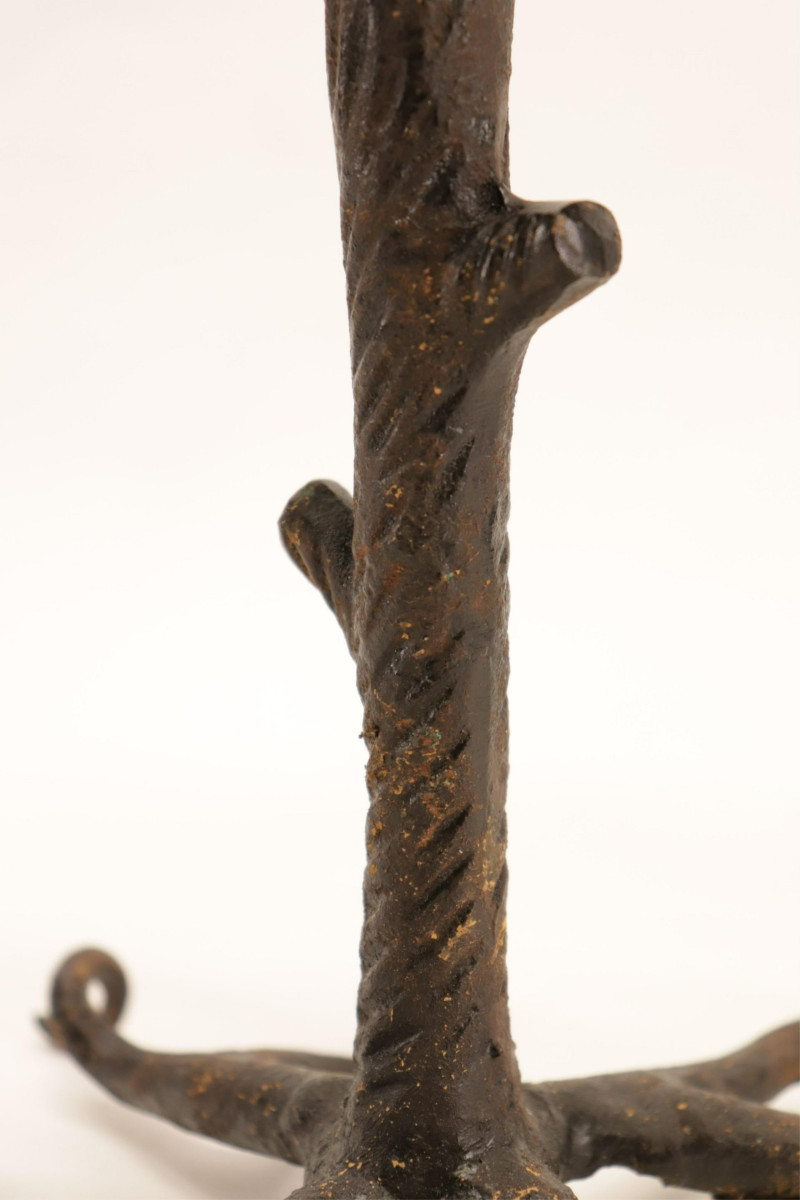 Pair Rustic Wrought Iron Tree-form Centerpieces