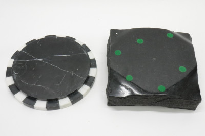 Black Granite Sculptural Dish, style of M. Nagare