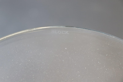 7 Clear &amp; 2 Green Tinted Vases