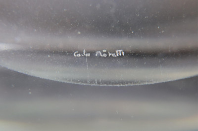 7 Clear &amp; 2 Green Tinted Vases