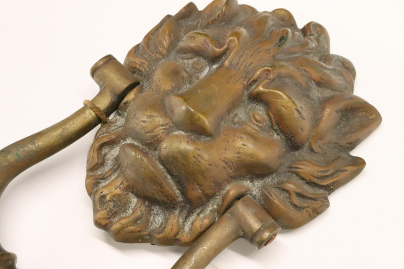 Victorian Brass Lion Doorknockers