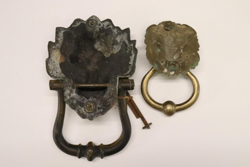 Victorian Brass Lion Doorknockers