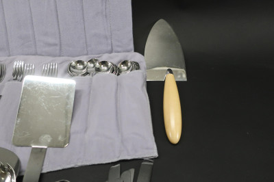 Lg. Joseph Hoffmann Alessi Stainless Flatware Svc