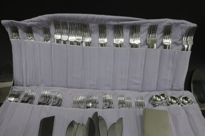 Lg. Joseph Hoffmann Alessi Stainless Flatware Svc