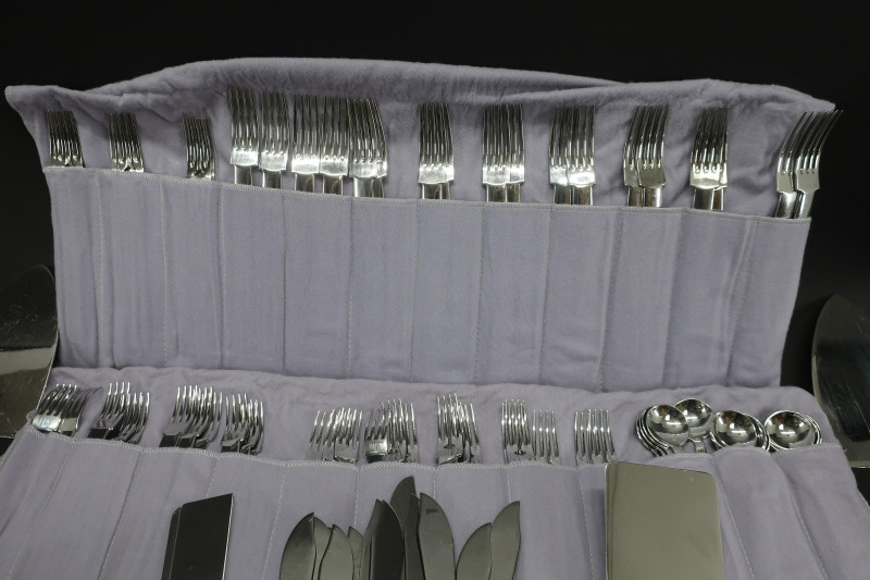 Lg. Joseph Hoffmann Alessi Stainless Flatware Svc