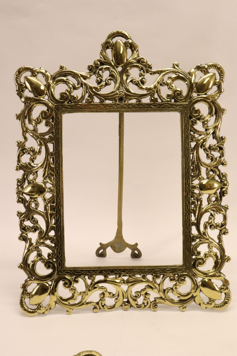 (4) Brass Easel Frames