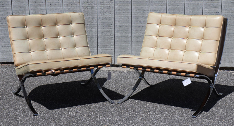 Pair of Knoll Barcelona Chairs