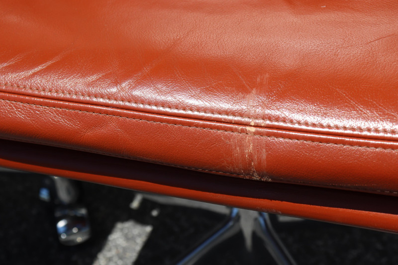 Set of 6 Eames Leather Executive Chairs