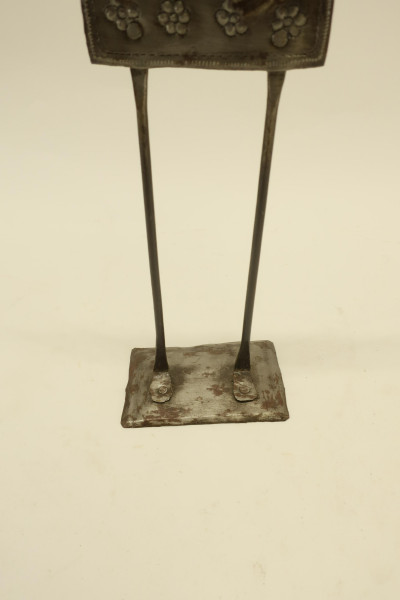 Angel-Winged Figure Metal Tabletop Sculpture