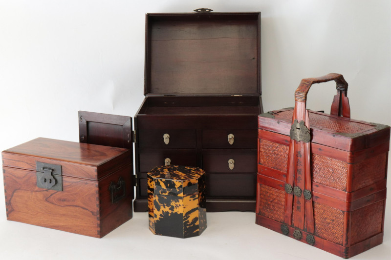 4 Asian Boxes and Baskets
