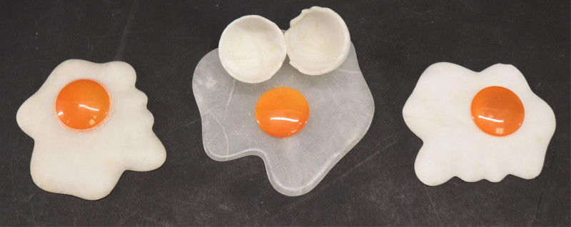 3 Fried Eggs, Alabaster &amp; Glass