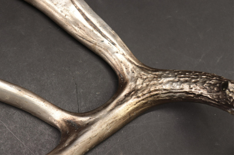 Silvered Glass Faux Deer Antler