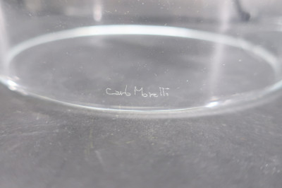 Pair Carlo Moretti Cylindrical Glass Lamps