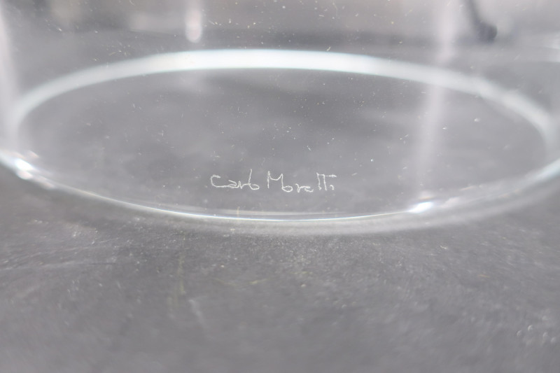 Pair Carlo Moretti Cylindrical Glass Lamps