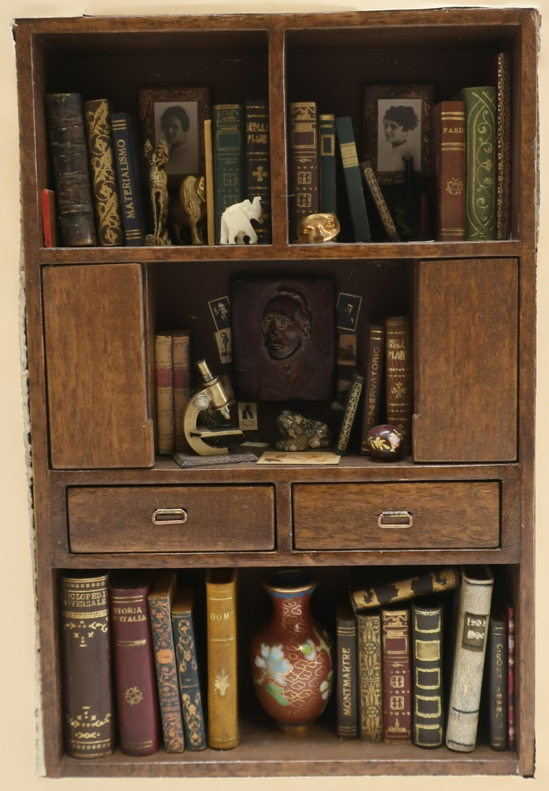 Ettore Sobrero Miniature Library within Book