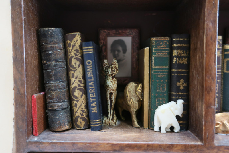 Ettore Sobrero Miniature Library within Book