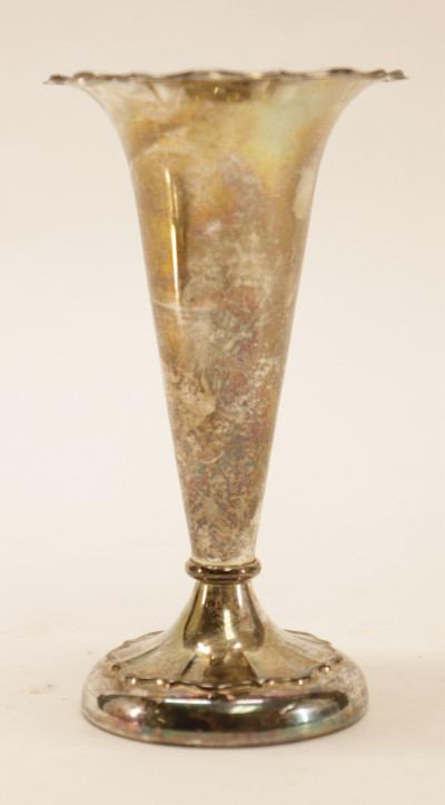 Sterling Silver Hand Hammered Tray &amp; Vase