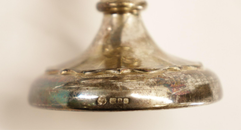 Sterling Silver Hand Hammered Tray &amp; Vase