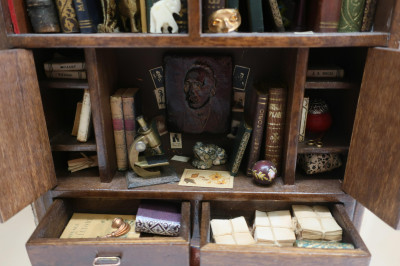 Ettore Sobrero Miniature Library within Book