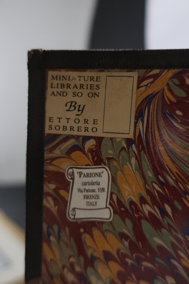 Ettore Sobrero Miniature Library within Book