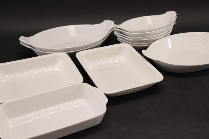 Large Lot White Ceramic Kitchen/Cookware