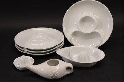 Large Lot White Ceramic Kitchen/Cookware