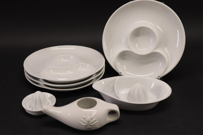 Large Lot White Ceramic Kitchen/Cookware