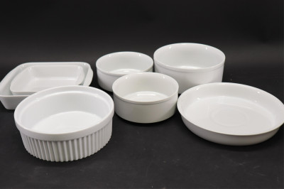 Large Lot White Ceramic Kitchen/Cookware