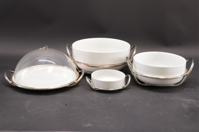 Large Group White Ceramic Serving Items