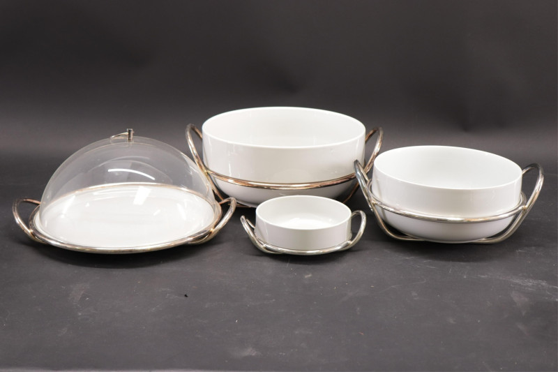 Large Group White Ceramic Serving Items
