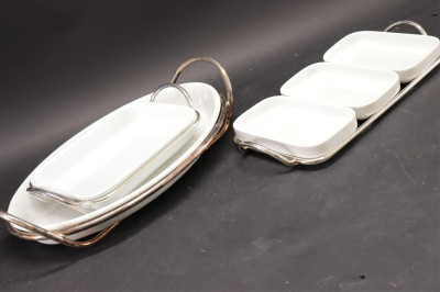 Large Group White Ceramic Serving Items