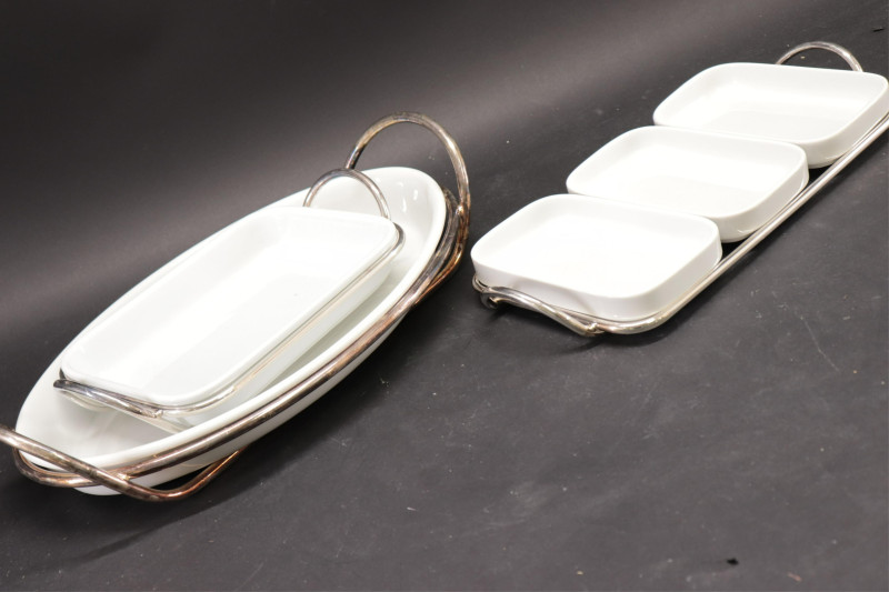 Large Group White Ceramic Serving Items