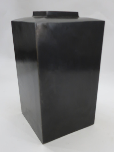 Bronze Square Sided Vase, possibly Japanese