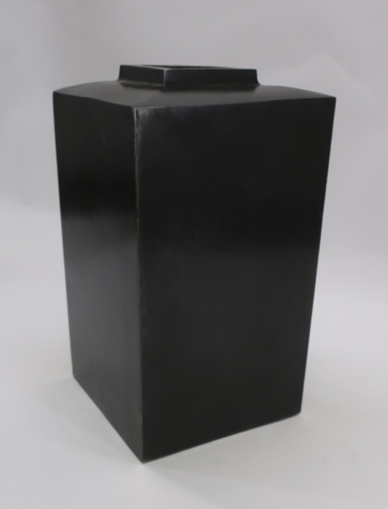Bronze Square Sided Vase, possibly Japanese