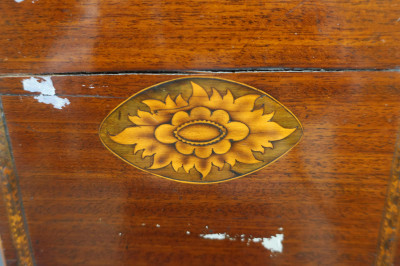 George III Inlaid Mahogany &amp; Sterling Tantalus