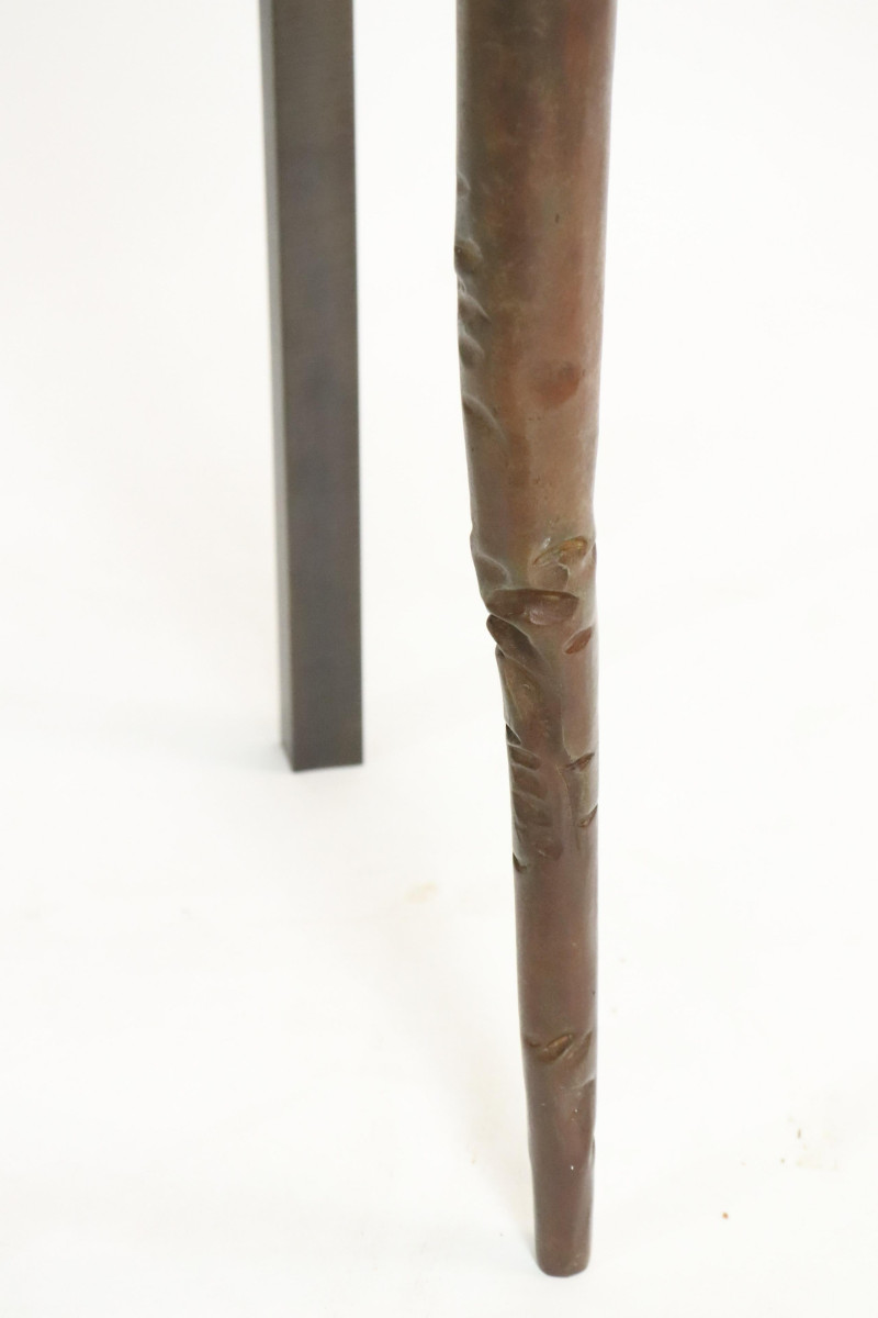 Contemporary Bronze Console with Masks