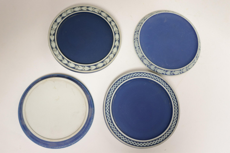 2 Wedgwood Dark Blue Jasper Dip Cache Pot