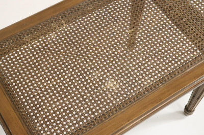 Louis XVI Style Beechwood Caned Banquette