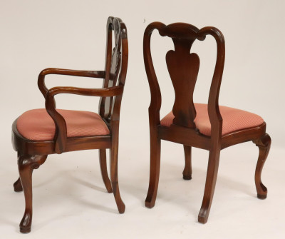 8 Queen Anne Style Mahogany Dining Chairs