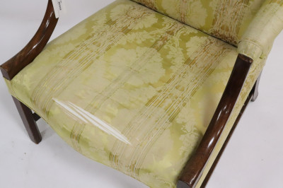 George III Mahogany Library Armchair, Late 18th C.